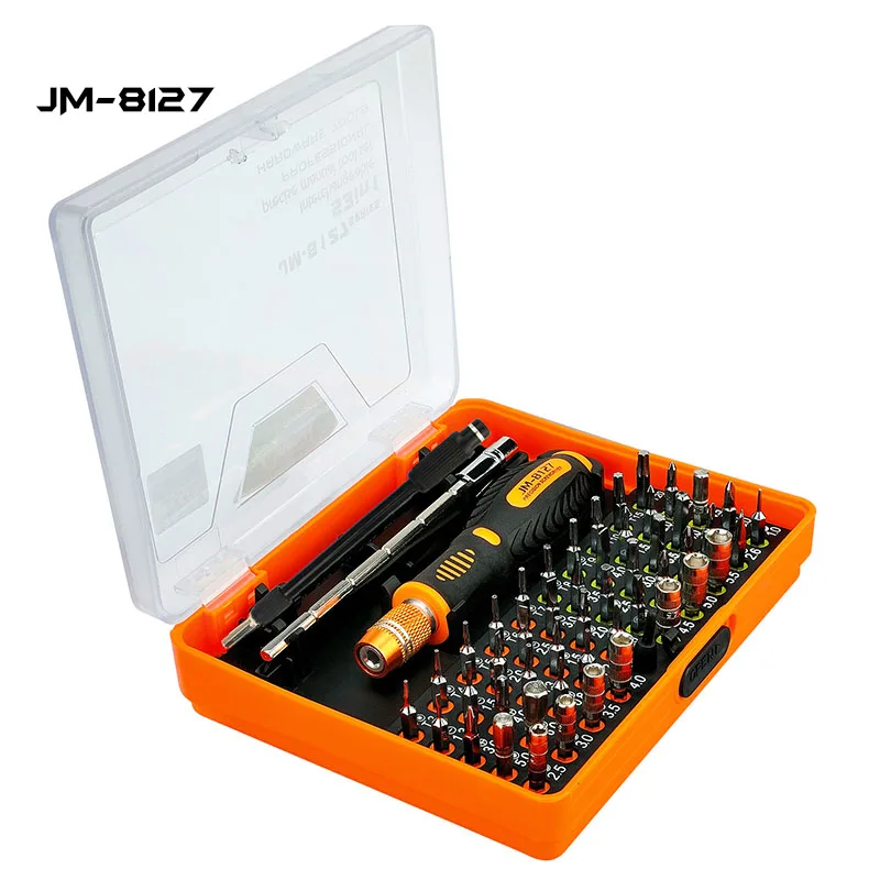 JAKEMY JM-8127 DIY Repair Tool Kit 53 IN 1 Professional Screwdriver Set with 360 Degree Soft Bar for Electronic Products
JAKEMY JM-8127 DIY Repair Tool Kit 53 IN 1 Professional Screwdriver Set with 360 Degree Soft Bar for Electronic Products