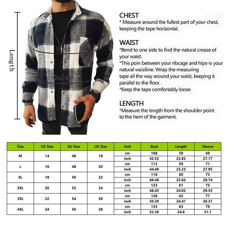Fashion Long Sleeve Plaid Printed Shirts For Men 2021 Spring Casual Turn-down Collar Button Shirt Male Plus Size Tops Streetwear
Fashion Long Sleeve Plaid Printed Shirts For Men 2021 Spring Casual Turn-down Collar Button Shirt Male Plus Size Tops Streetwear