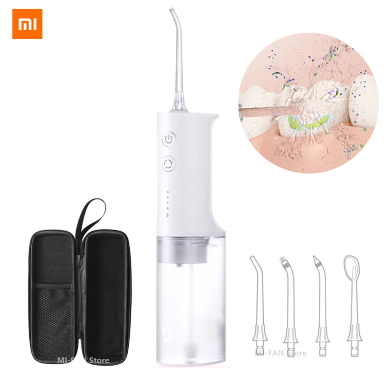 Xiaomi Mijia Oral Irrigator Dental Flusher High Frequency Pulsed Water Flow Voltage Stabilization 4 Gear Level 200ml With Protec |