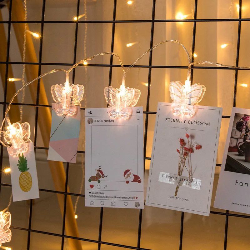 Fairy 2M Photo Clip Butterfly String Light 10 LEDs Christmas Living Room Garland Heart Valentine's Day Decoration New Year Gifts
Fairy 2M Photo Clip Butterfly String Light 10 LEDs Christmas Living Room Garland Heart Valentine's Day Decoration New Year Gifts