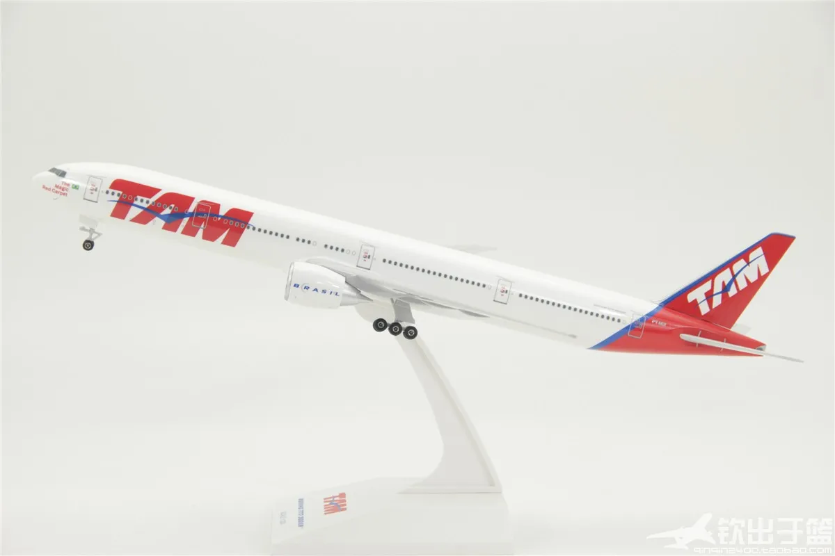 ABS Material Assembled Brazil Airlines Aircraft Model Boeing 777-300ER Brazil TAM Aviation with Landing Gear 1: 200 Airplane
ABS Material Assembled Brazil Airlines Aircraft Model Boeing 777-300ER Brazil TAM Aviation with Landing Gear 1: 200 Airplane