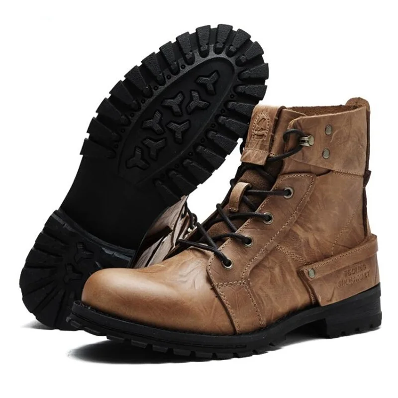 New Men Boots Head Layer Cowhide Leisure Fashion Man Boots Genuine Leather Retro Men's Boots, botas hombre 
New Men Boots Head Layer Cowhide Leisure Fashion Man Boots Genuine Leather Retro Men's Boots, botas hombre