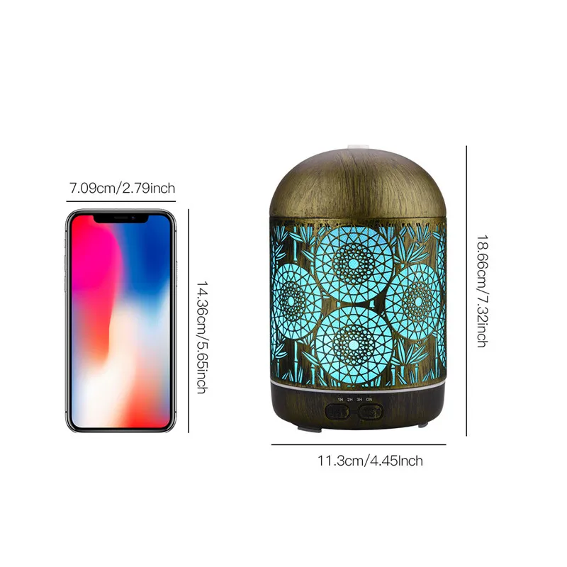 300ml Bronze Metal Air Home Humidifier Aromatherapy Diffuser Essential Oil Fogger Mist Maker 7 Color Night Light For Home Office
300ml Bronze Metal Air Home Humidifier Aromatherapy Diffuser Essential Oil Fogger Mist Maker 7 Color Night Light For Home Office