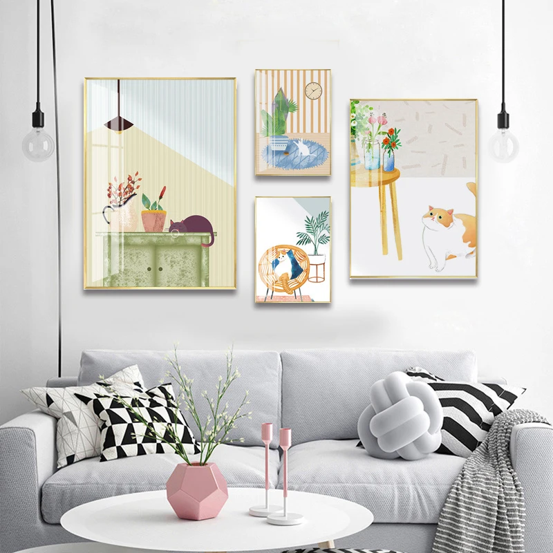 Cute Cat Illustration Nordic Modern Abstract Wall Art Canvas Paintings Posters Pictures Prints For Office Living Room Home Decor
Cute Cat Illustration Nordic Modern Abstract Wall Art Canvas Paintings Posters Pictures Prints For Office Living Room Home Decor