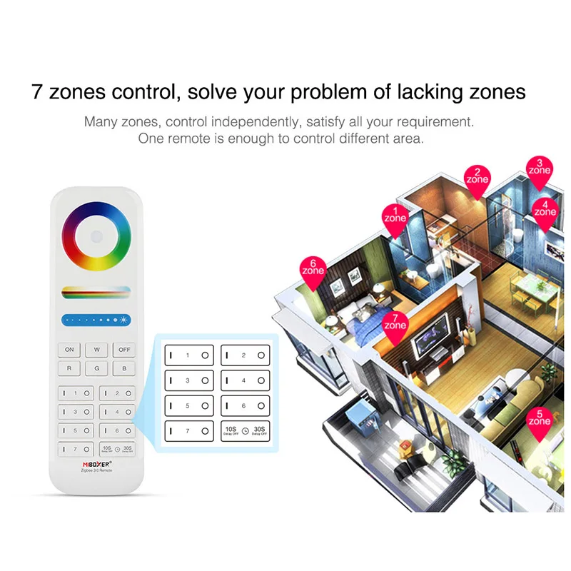 FUT089Z Miboxer Zigbee 3,0 RGB + CCT пульт дистанционного управления ler 7 зон управления для RGB + CCT светодиодный ная лампа, прожектор, садовые огни
FUT089Z Miboxer Zigbee 3,0 RGB + CCT пульт дистанционного управления ler 7 зон управления для RGB + CCT светодиодный ная лампа, прожектор, садовые огни