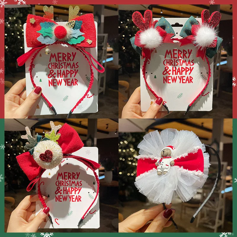 Christmas Decoration Antlers Headband Bow Tie Headband Ladies and Children Hairpin Accessories
Christmas Decoration Antlers Headband Bow Tie Headband Ladies and Children Hairpin Accessories