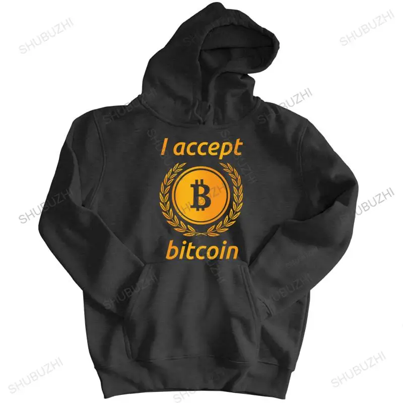 

Accept Bitcoin fashion hoodie Men autumn spring Cotton Print sweatshirt Graphic hoody BTC Cryptocurrency Crypto Blockchain Top