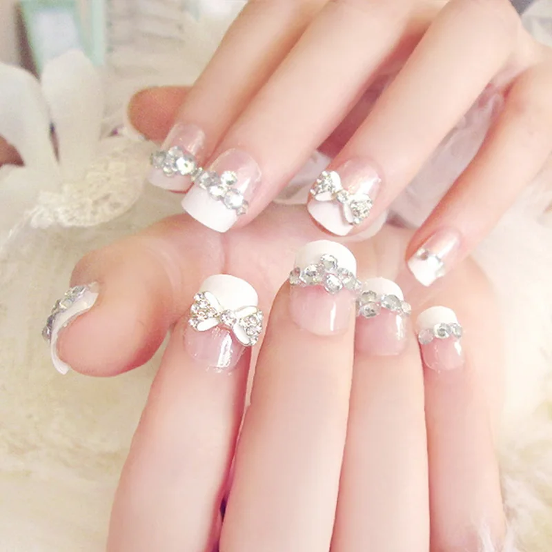 24pcs Bow Tie French Style Removable Wear Finished Product Manicure Patch False Nails Patch Nail Decoration
24pcs Bow Tie French Style Removable Wear Finished Product Manicure Patch False Nails Patch Nail Decoration
