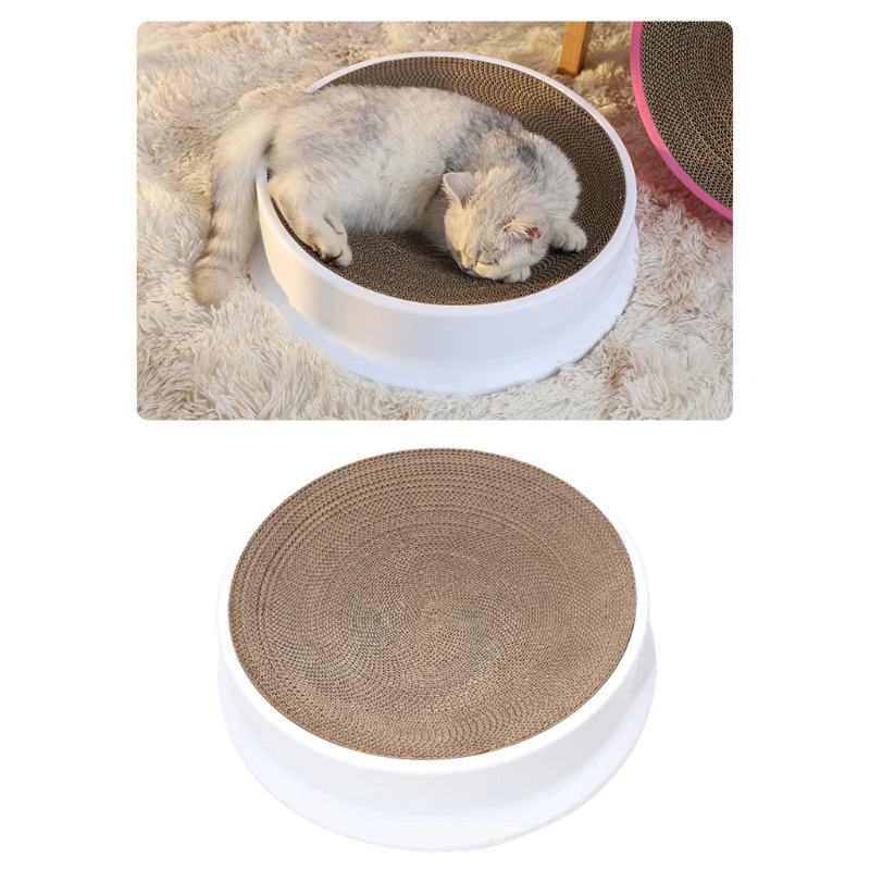 Cat Scratcher Board Kitten Round Scratching Cardboard Replaceable Pads PP Base Cats Scratch Lounge Bed for Play Nap
Cat Scratcher Board Kitten Round Scratching Cardboard Replaceable Pads PP Base Cats Scratch Lounge Bed for Play Nap