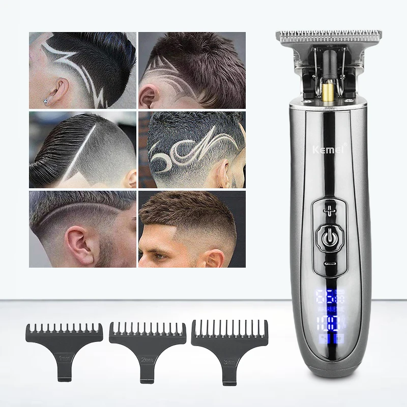 Kemei Professional Hair Clipper Metal Body Mini Barber Trimmer USB LCD Display Shaver Bullet T-blade Face Hair Cutter Machine
Kemei Professional Hair Clipper Metal Body Mini Barber Trimmer USB LCD Display Shaver Bullet T-blade Face Hair Cutter Machine