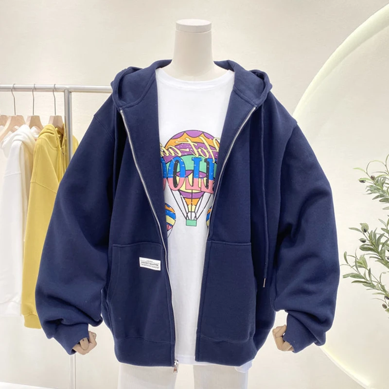 Women'S Loose Hoodies Sweatshirts Hoodie Pocket Jacket Harajuku Clothing Femme Spring Autumn Hooded Zipper Tops Hot Sale
Women'S Loose Hoodies Sweatshirts Hoodie Pocket Jacket Harajuku Clothing Femme Spring Autumn Hooded Zipper Tops Hot Sale