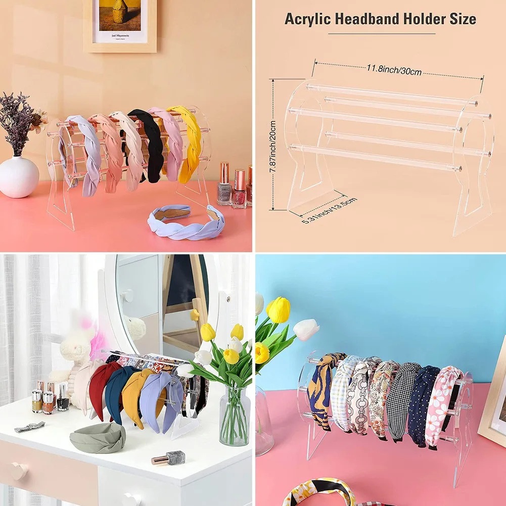 Acrylic Clear Headband Holder Hair Accessory Scrunchie Storage Display Organizer Stand Bracelets Necklaces Hanging Shelf
Acrylic Clear Headband Holder Hair Accessory Scrunchie Storage Display Organizer Stand Bracelets Necklaces Hanging Shelf