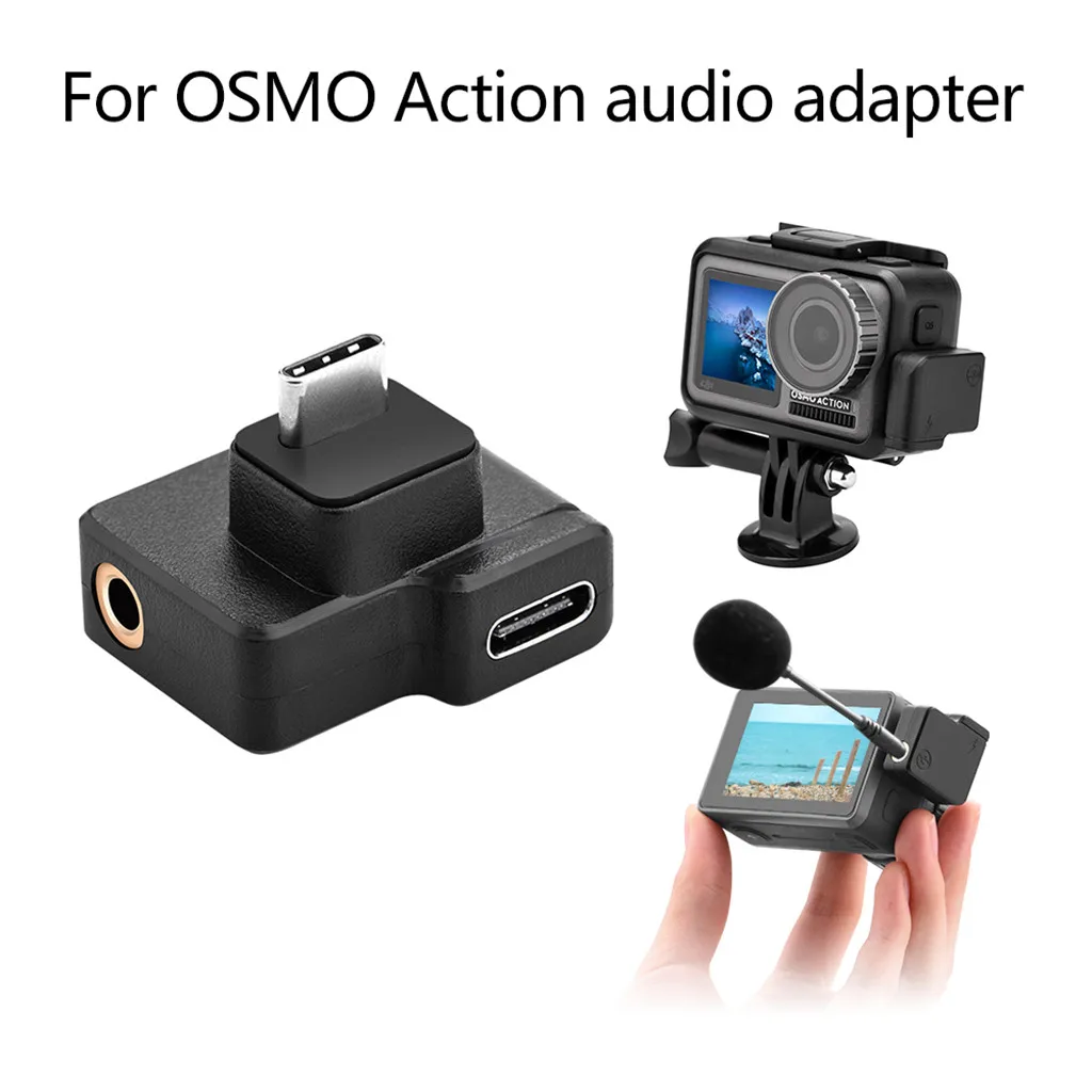 Двойной USB-C до 3 5 мм для микрофонного адаптера DJI OSMO экшн AccessoriesRecording видео