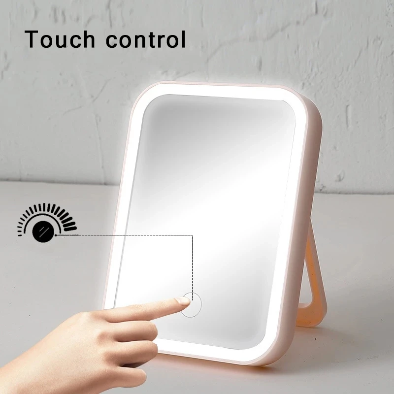 LED Makeup Mirror Charging And Filling Light Desktop Folding Portable Mirrors With Light Makeup Vanity Mirror
LED Makeup Mirror Charging And Filling Light Desktop Folding Portable Mirrors With Light Makeup Vanity Mirror