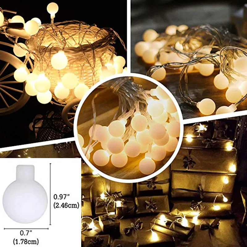 10m 20m 30m 220V EU Plug LED Ball String Lights Christmas Garland Fairy Light Outdoor For NEW Year Party Holiday Decoration
10m 20m 30m 220V EU Plug LED Ball String Lights Christmas Garland Fairy Light Outdoor For NEW Year Party Holiday Decoration