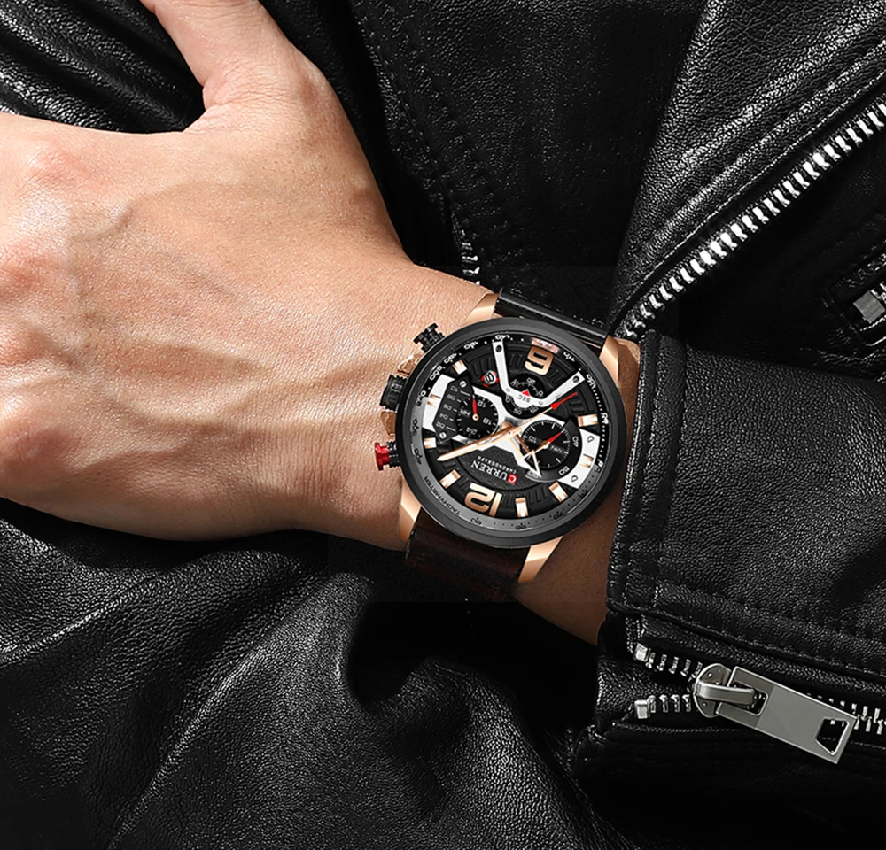 CURREN Casual Waterproof Watches for Men Top Brand Luxury Military Leather Wrist Watch Man Clock Fashion Chronograph Wristwatch
CURREN Casual Waterproof Watches for Men Top Brand Luxury Military Leather Wrist Watch Man Clock Fashion Chronograph Wristwatch