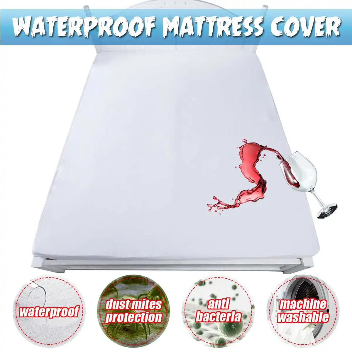 12 Sizes Mattress Protector Waterproof Breathable Bed Cover Sheet Pad Premium Hypoallergenic Bedding Home Hotel Decoration
12 Sizes Mattress Protector Waterproof Breathable Bed Cover Sheet Pad Premium Hypoallergenic Bedding Home Hotel Decoration