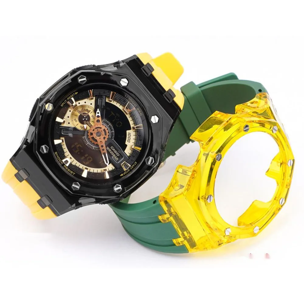 High-quality Rubber Strap + Watch Case For Casio GA-110 GLS-100 GD-120 Durable Anti-drop Protective Shell Waterproof Watchbands
High-quality Rubber Strap + Watch Case For Casio GA-110 GLS-100 GD-120 Durable Anti-drop Protective Shell Waterproof Watchbands