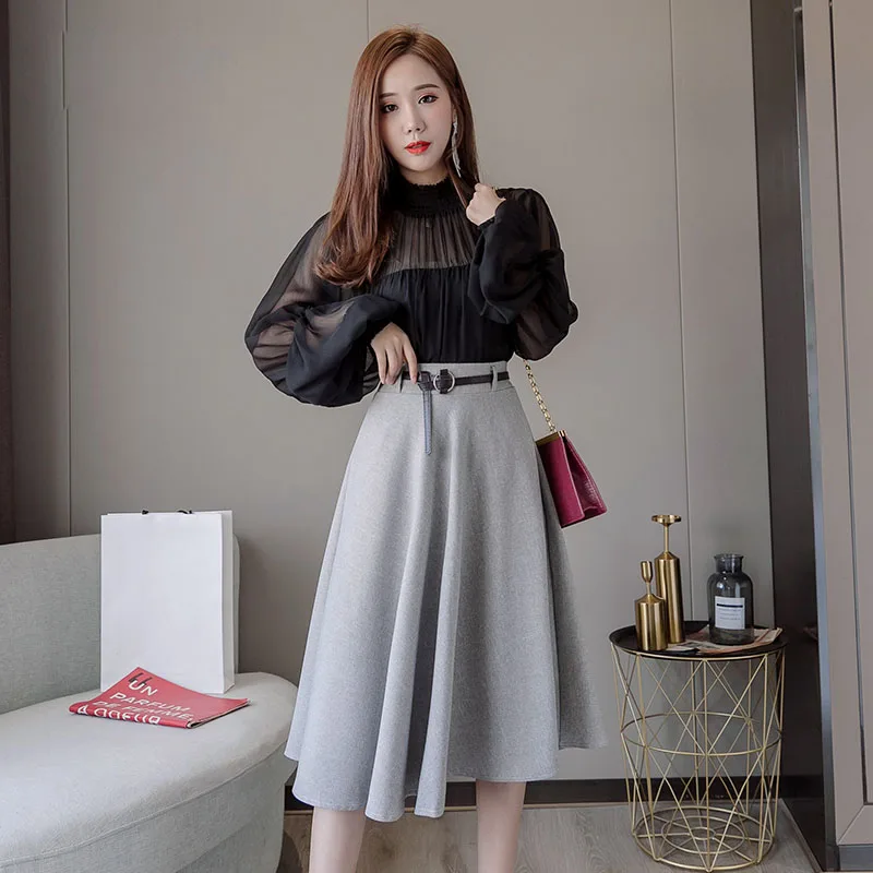 Vintage Skirt Women Belt A Line Swing Elegant KoreanHigh Waist Office Ladies Skirts Casual Spring Autumn Skirt Female
Vintage Skirt Women Belt A Line Swing Elegant KoreanHigh Waist Office Ladies Skirts Casual Spring Autumn Skirt Female