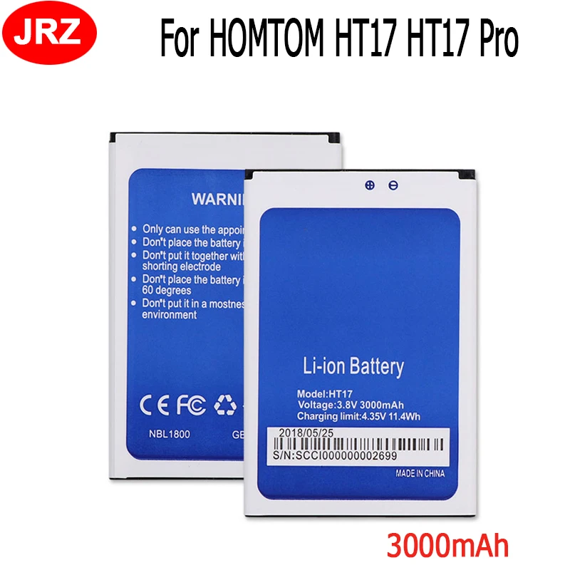 3000mAh For HOMTOM HT17 HT17 Pro Battery High Quality Mobile Phone Replacement Backup Li-ion Batterie
3000mAh For HOMTOM HT17 HT17 Pro Battery High Quality Mobile Phone Replacement Backup Li-ion Batterie