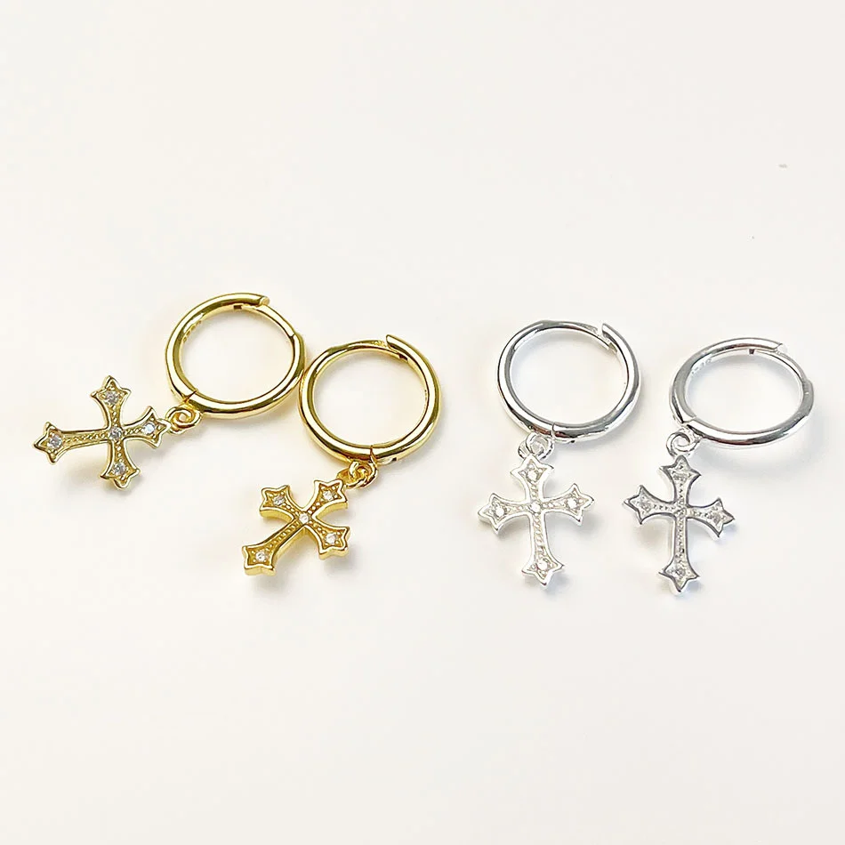 925 Sterling Silver Minimalist Cross Drop Earrings Gift For Women's Dangle Earings 2021 Trend New Punk Designer Boho Jewellery
925 Sterling Silver Minimalist Cross Drop Earrings Gift For Women's Dangle Earings 2021 Trend New Punk Designer Boho Jewellery