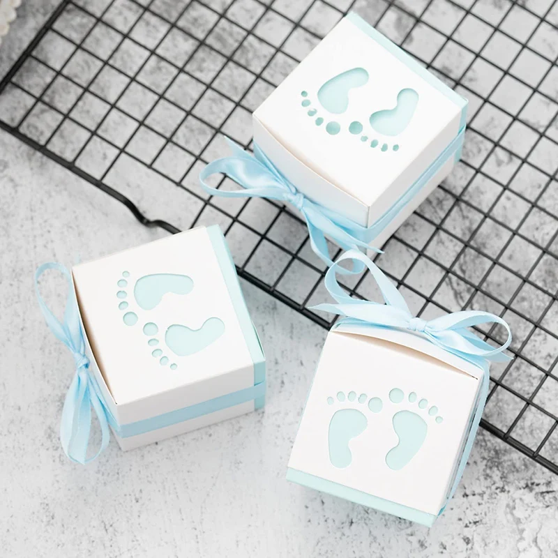 50pcs Baby Shower Ribbon Favour Gift Candy Box Wedding Favors Party Birthday Decorations Gift Boxes Paper Cute Footprints Shape
50pcs Baby Shower Ribbon Favour Gift Candy Box Wedding Favors Party Birthday Decorations Gift Boxes Paper Cute Footprints Shape