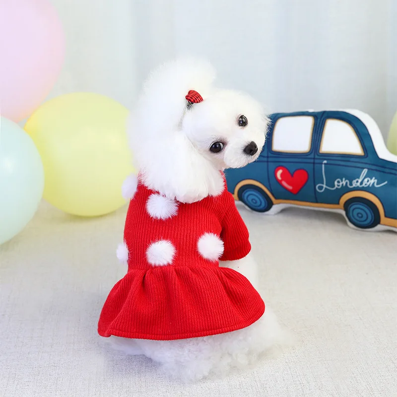 Wholesale Autumn Winter Dog Clothes For Small Dogs Girls Teddy Cute Red Knit Sweater Dress Costume Puppy Outfit Pet Clothing
Wholesale Autumn Winter Dog Clothes For Small Dogs Girls Teddy Cute Red Knit Sweater Dress Costume Puppy Outfit Pet Clothing