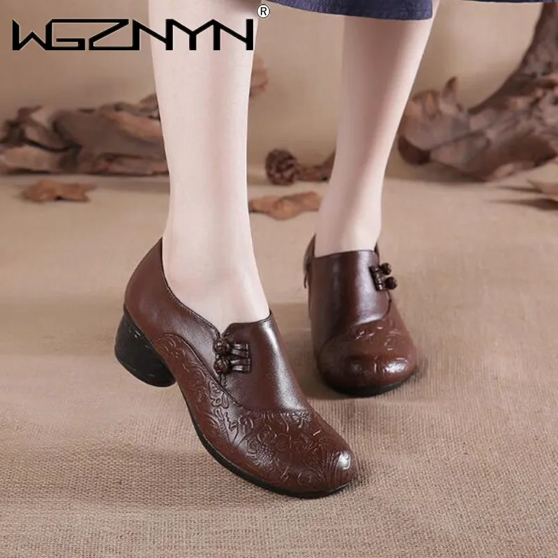 Autumn Winter National Style Women Pumps Printing Flowers Round Toe Genuine PU Leather Women Thick Heel Shoes for Wedding Women
Autumn Winter National Style Women Pumps Printing Flowers Round Toe Genuine PU Leather Women Thick Heel Shoes for Wedding Women