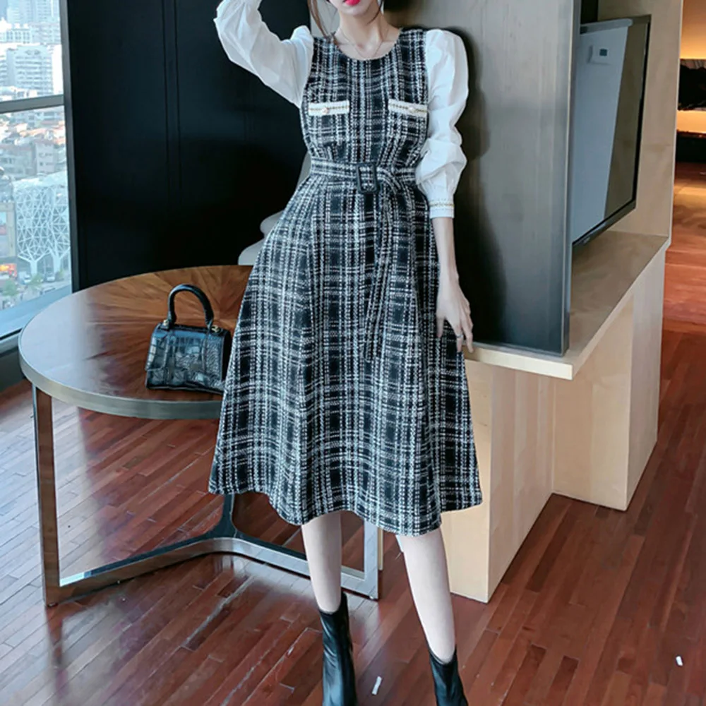 Korean Version Japanese Winter Autumn Dress Thin Trendy Simple Best Sellers Dress Elegant Splicing Round Neck Long Sleeve
Korean Version Japanese Winter Autumn Dress Thin Trendy Simple Best Sellers Dress Elegant Splicing Round Neck Long Sleeve