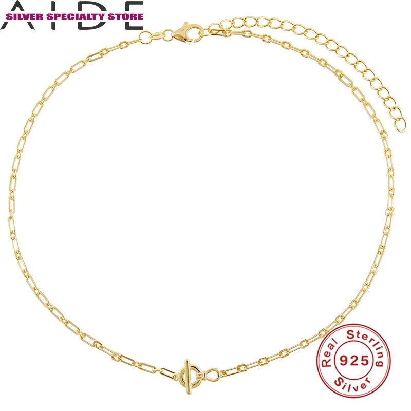 AIDE Simple Small Pendant 925 Sterling Silver Necklace For Women Jewelry Initial Chain Choker Necklace Collares Bijoux Collar
AIDE Simple Small Pendant 925 Sterling Silver Necklace For Women Jewelry Initial Chain Choker Necklace Collares Bijoux Collar