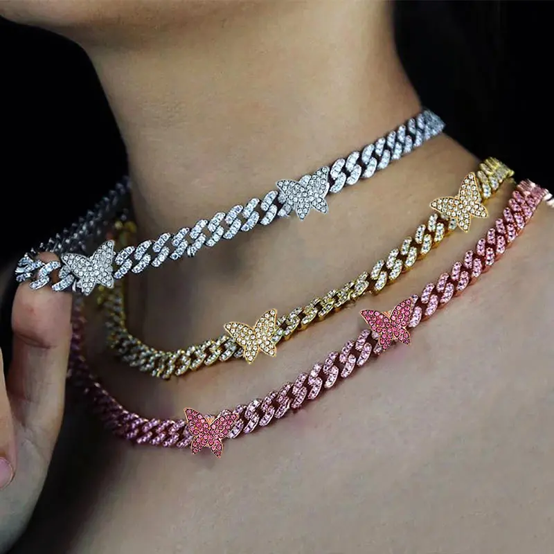Flatfoosie 11mm Iced Out Rhinestone Cuban Link Chain Necklace Women Fashion Bling Butterfly Crystal Choker Necklace Punk Jewelry
Flatfoosie 11mm Iced Out Rhinestone Cuban Link Chain Necklace Women Fashion Bling Butterfly Crystal Choker Necklace Punk Jewelry