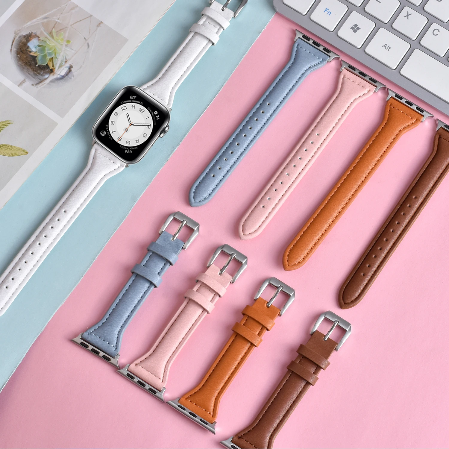 Ремешок из коровьей кожи для Apple Watch series 7 6 SE 5 4 3 38 мм 42 мм, металлический тонкий браслет для iwatch 40 мм 44 мм 41 мм 45 мм, карамельные
Ремешок из коровьей кожи для Apple Watch series 7 6 SE 5 4 3 38 мм 42 мм, металлический тонкий браслет для iwatch 40 мм 44 мм 41 мм 45 мм, карамельные