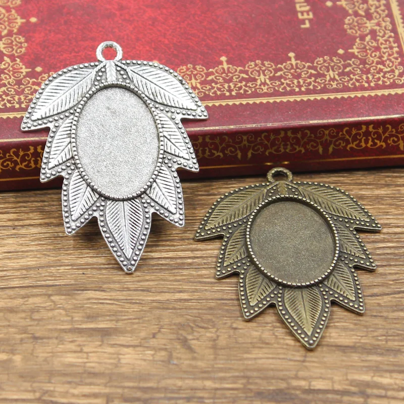 2pcs Cabochon Base Fit Setting 25x18mm Inner Size Antique Bronze Silver Color Oval Tree Leaf Style DIY Jewelry Making Findings
2pcs Cabochon Base Fit Setting 25x18mm Inner Size Antique Bronze Silver Color Oval Tree Leaf Style DIY Jewelry Making Findings