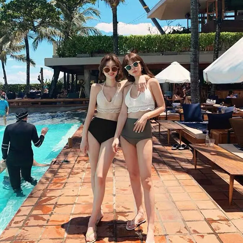 Korean Style High Waist Bikini Set Women Biquini Suit Two Pieces Swimwear Solid Swimsuit High Quality Beach Suit 2020 New
Korean Style High Waist Bikini Set Women Biquini Suit Two Pieces Swimwear Solid Swimsuit High Quality Beach Suit 2020 New