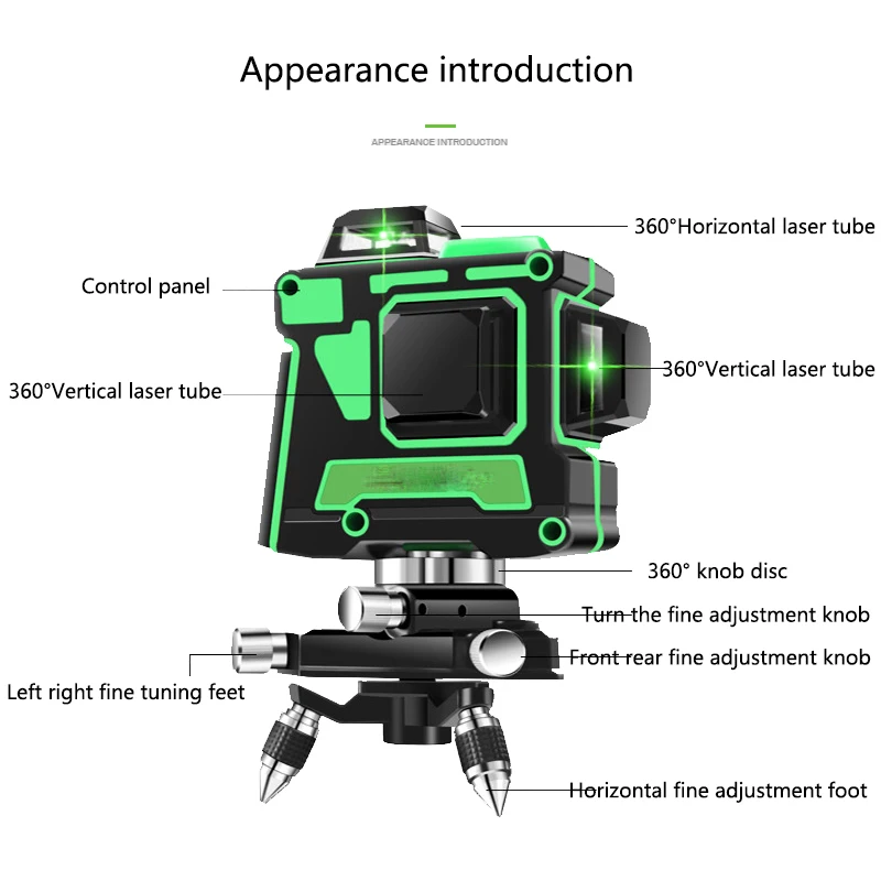 12Line 3D Green Laser Level Self Level Horizontal and Vertical Cross Line 360 Degree Adjustment Of Super Intense Laser Beam Line
12Line 3D Green Laser Level Self Level Horizontal and Vertical Cross Line 360 Degree Adjustment Of Super Intense Laser Beam Line