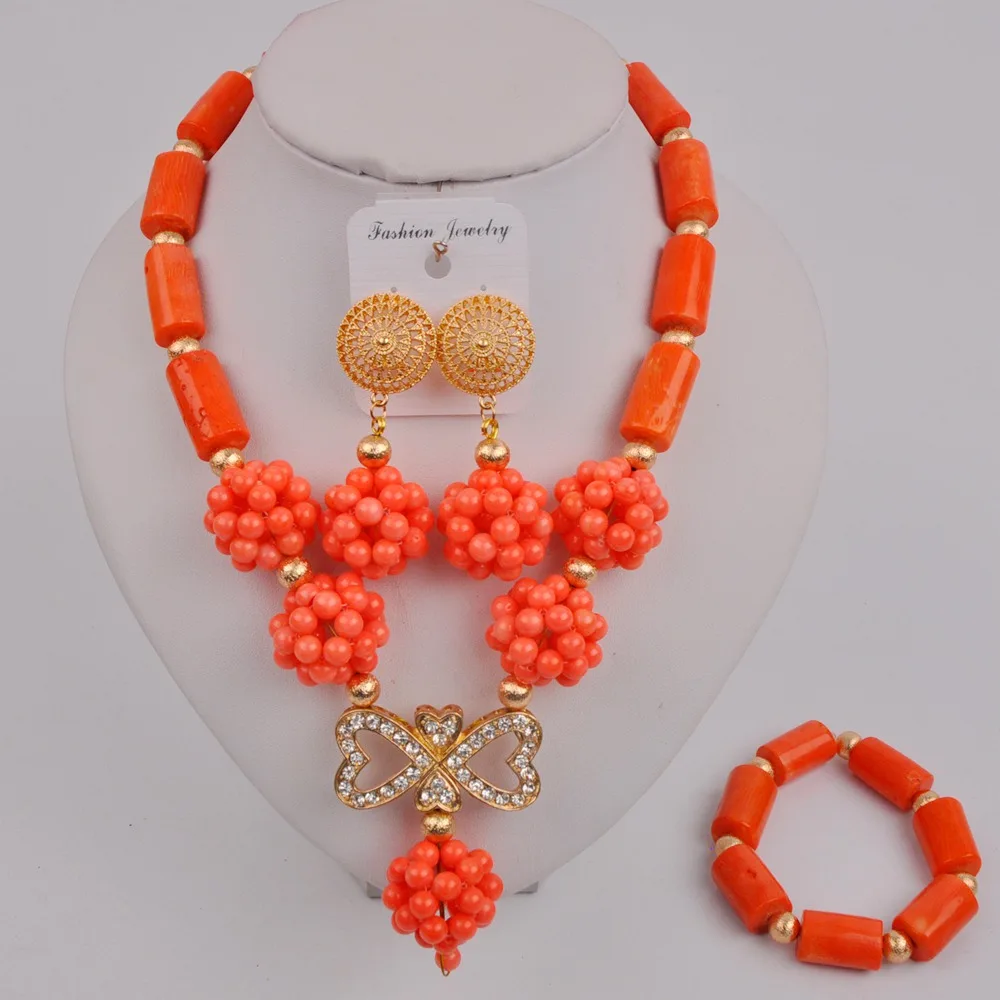 Fashion Orange African Coral Beads Jewelry Set Women Nigerian Wedding Coral Necklace 12-P-03
Fashion Orange African Coral Beads Jewelry Set Women Nigerian Wedding Coral Necklace 12-P-03