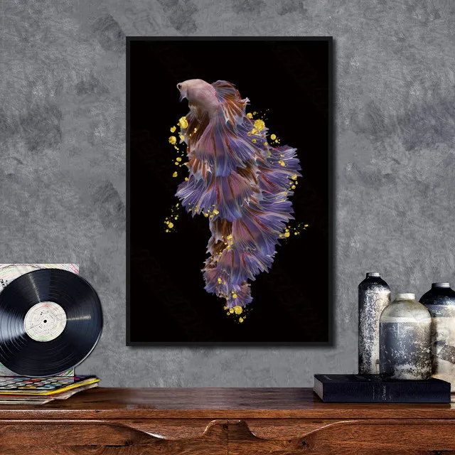 Purple Long Tail Goldfish Poster Nordic Style Wall Art Canvas Print Painting Modern Living Room Decoration 
Purple Long Tail Goldfish Poster Nordic Style Wall Art Canvas Print Painting Modern Living Room Decoration