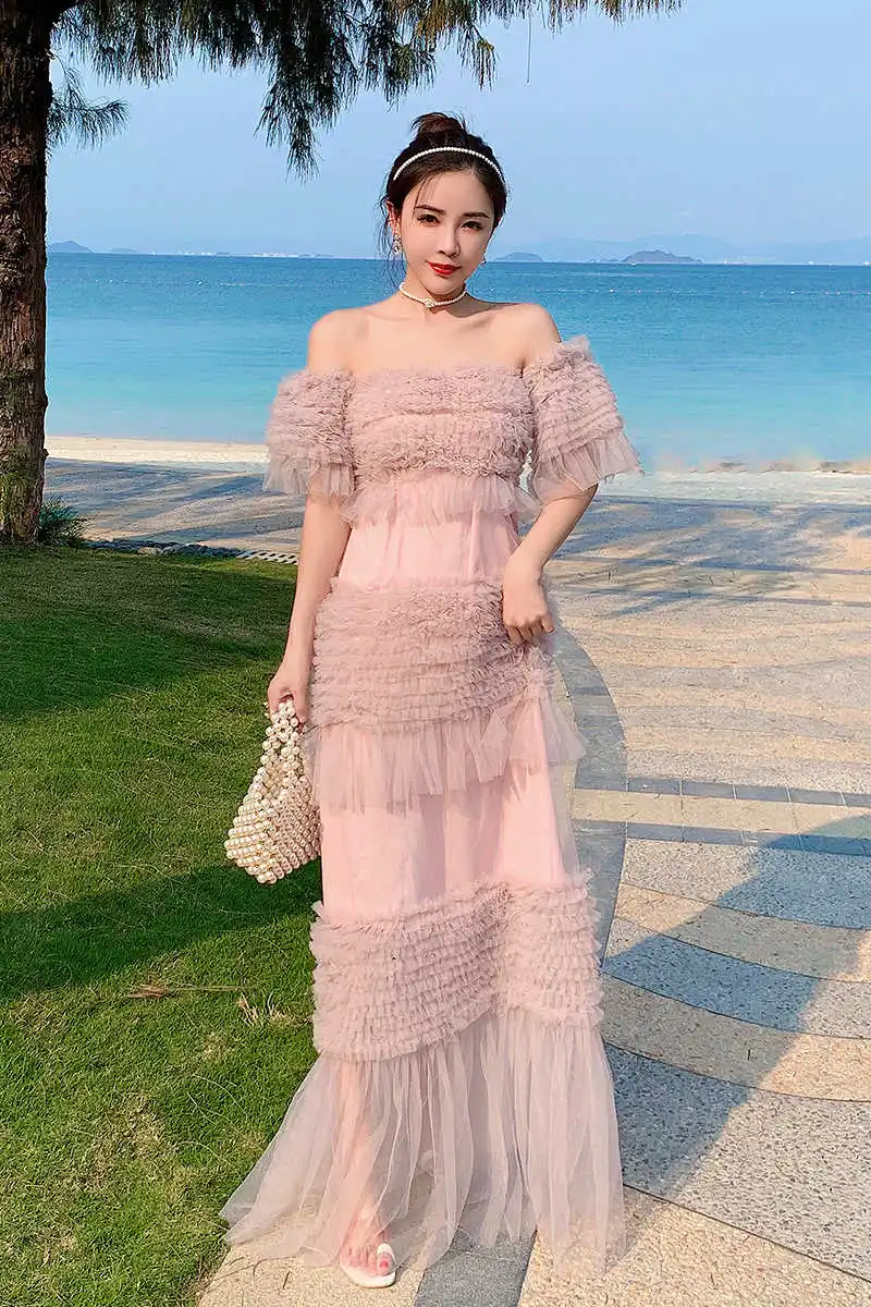Vintage Solid 2021 A-Line Elegant Dress Short Sleeve Floral Slash Neck Summer Lace Boho Dresses Women Solid Pink Lace Sexy Mesh
Vintage Solid 2021 A-Line Elegant Dress Short Sleeve Floral Slash Neck Summer Lace Boho Dresses Women Solid Pink Lace Sexy Mesh