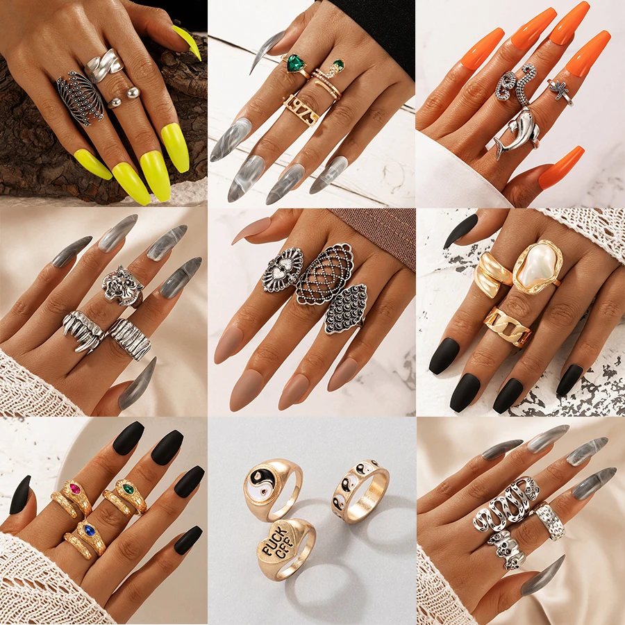 3Pcs/Set Fashion Gold Metal Finger Rings For Women Vintage Y2K Snake Lion Rings Set Female Silver Color Jewelry Wholesale anillo
3Pcs/Set Fashion Gold Metal Finger Rings For Women Vintage Y2K Snake Lion Rings Set Female Silver Color Jewelry Wholesale anillo