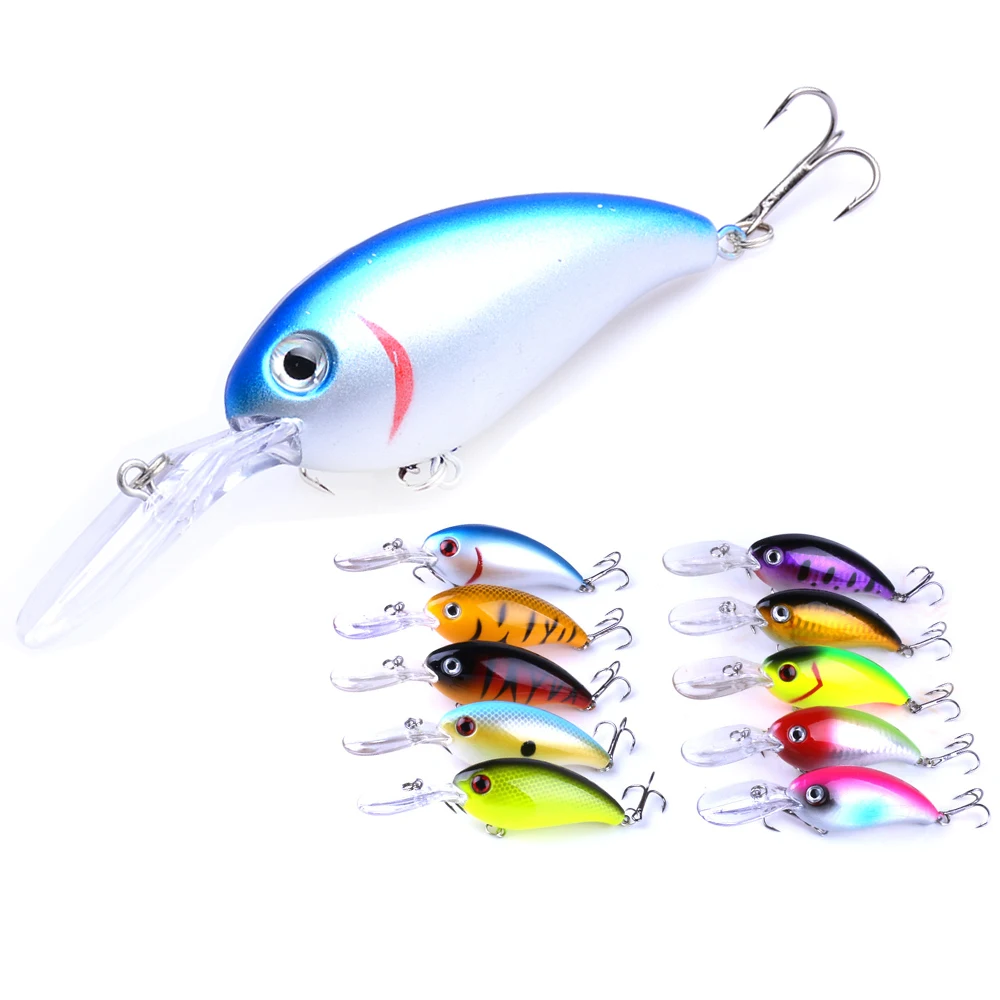 

1pcs Plastic Wobbler Fishing Lure 100mm 14g 3D Eyes Hard Bait Floating Minnow Crankbait Bass Carp Bait Fishing Tackle Pesca