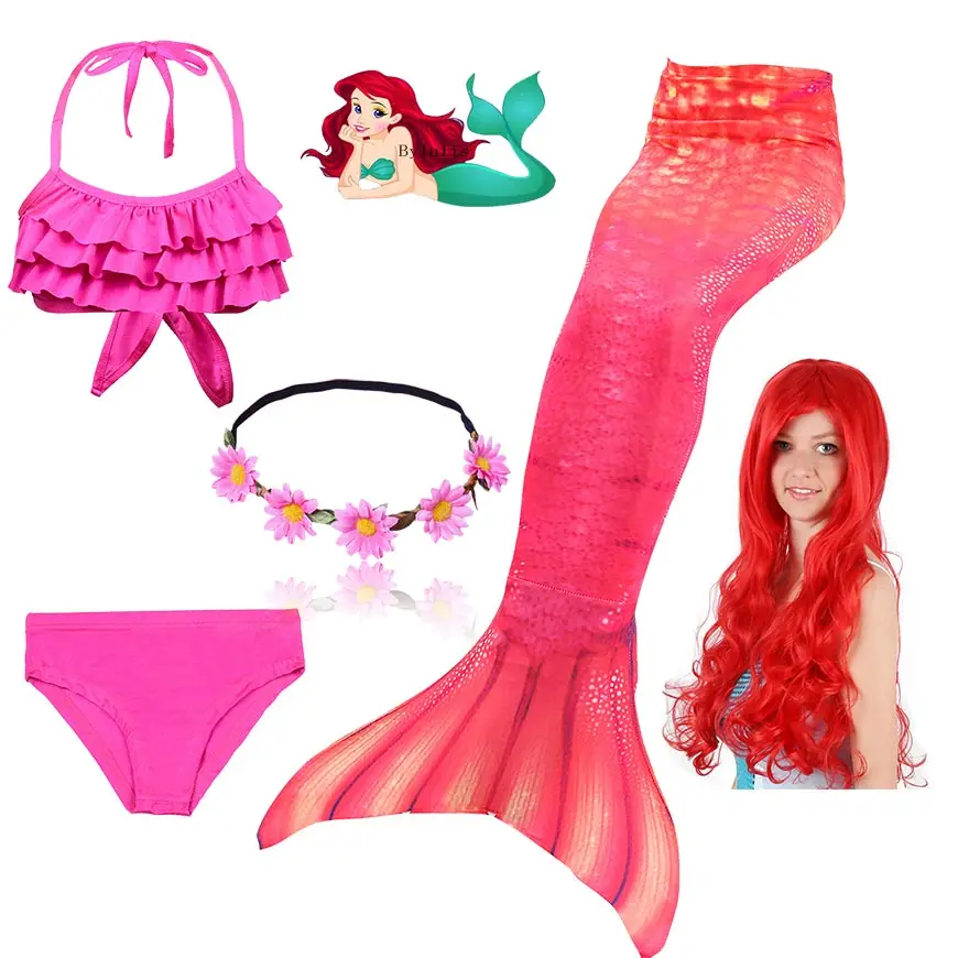 New Girls Swimming Mermaid Tails Costume Little Children Mermaid Wigs Swimsuit Bikini Set for Kids Tails with/no Monofin Cosplay
New Girls Swimming Mermaid Tails Costume Little Children Mermaid Wigs Swimsuit Bikini Set for Kids Tails with/no Monofin Cosplay