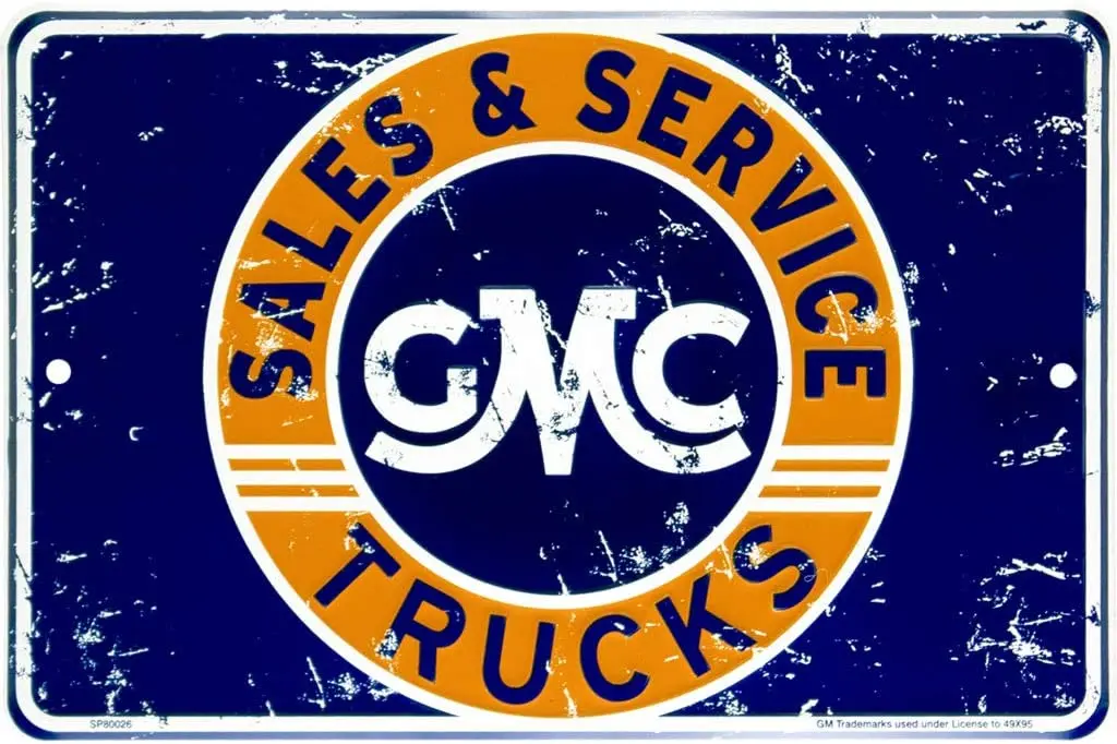 HangTime GMC Sales and Service Garage Sign, 8 by 12 Inches, Vintage General Motors Automotive Metal Wall Art, Cool Stuff fo
HangTime GMC Sales and Service Garage Sign, 8 by 12 Inches, Vintage General Motors Automotive Metal Wall Art, Cool Stuff fo