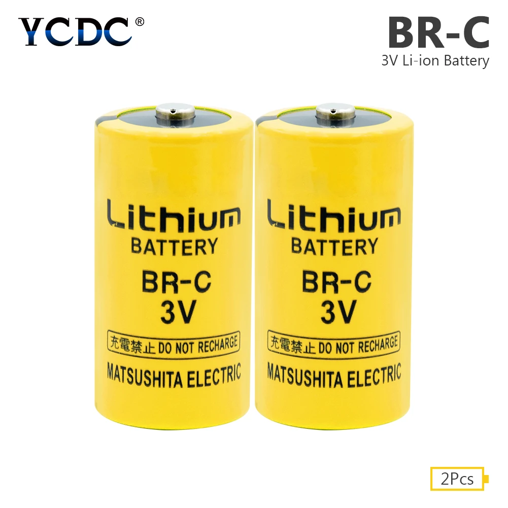 YCDC 2шт BR C батарея 3В 2200 мАч PLC FANUC размер ячейки литий ионная резервная для Fanuc