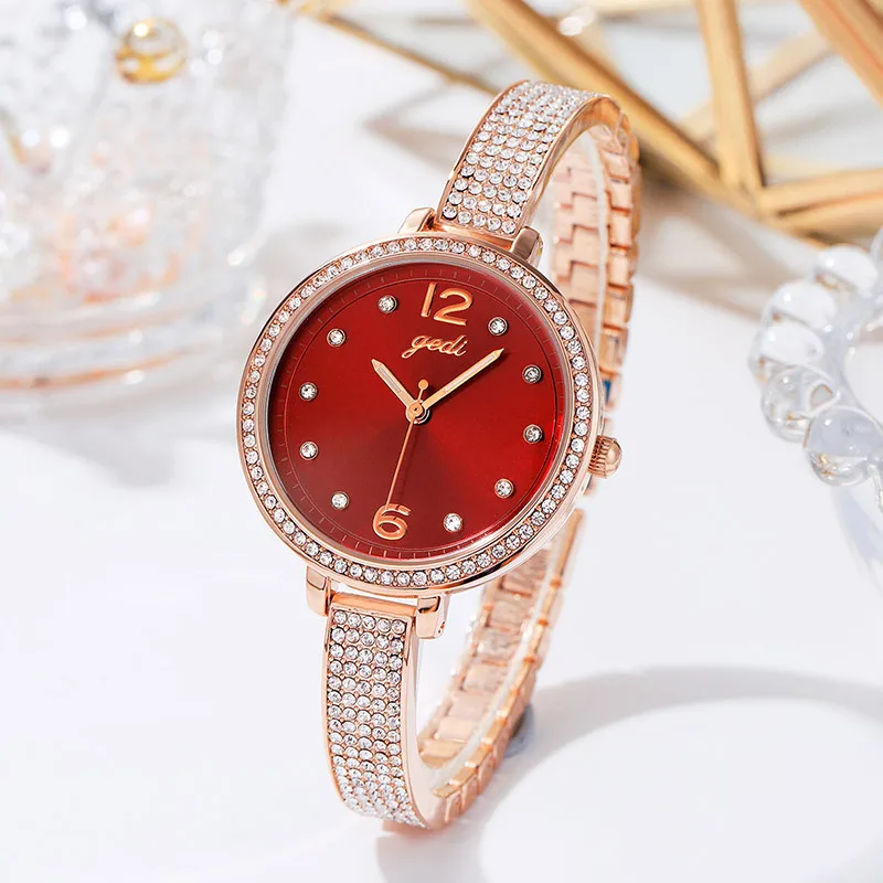 Exquisite Fashion Watch for Women Luxury Dress Rose Gold Watch Rhinestone Decoration Stainless Steel Wristwatch Waterproof Clock 
Exquisite Fashion Watch for Women Luxury Dress Rose Gold Watch Rhinestone Decoration Stainless Steel Wristwatch Waterproof Clock