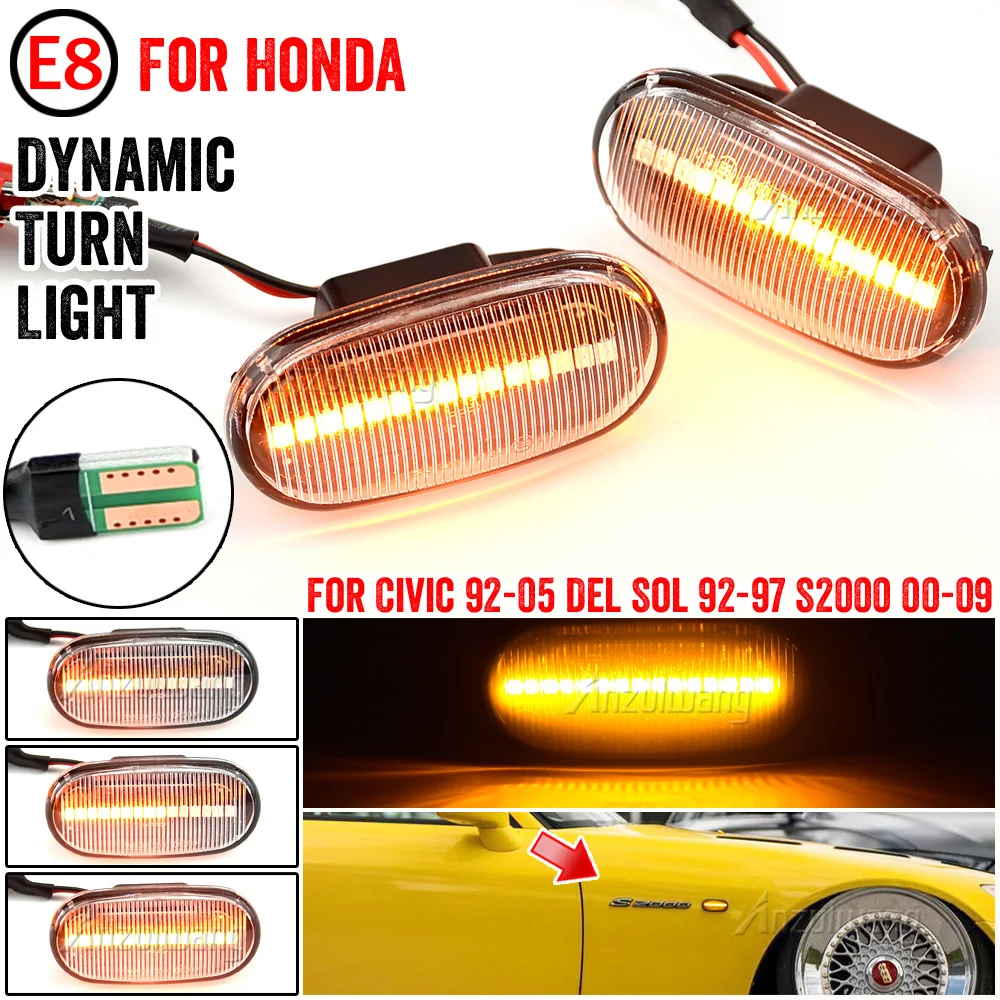 Dynamic Side Marker Lamp LED Turn Signal Light For Honda Accord Civic CRX Prelude S2000 Del Sol Fit Integra
Dynamic Side Marker Lamp LED Turn Signal Light For Honda Accord Civic CRX Prelude S2000 Del Sol Fit Integra