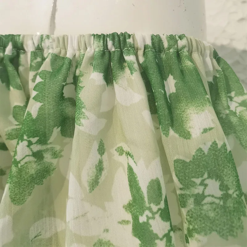 2021 summer new sexy single collar waist chiffon short dress
