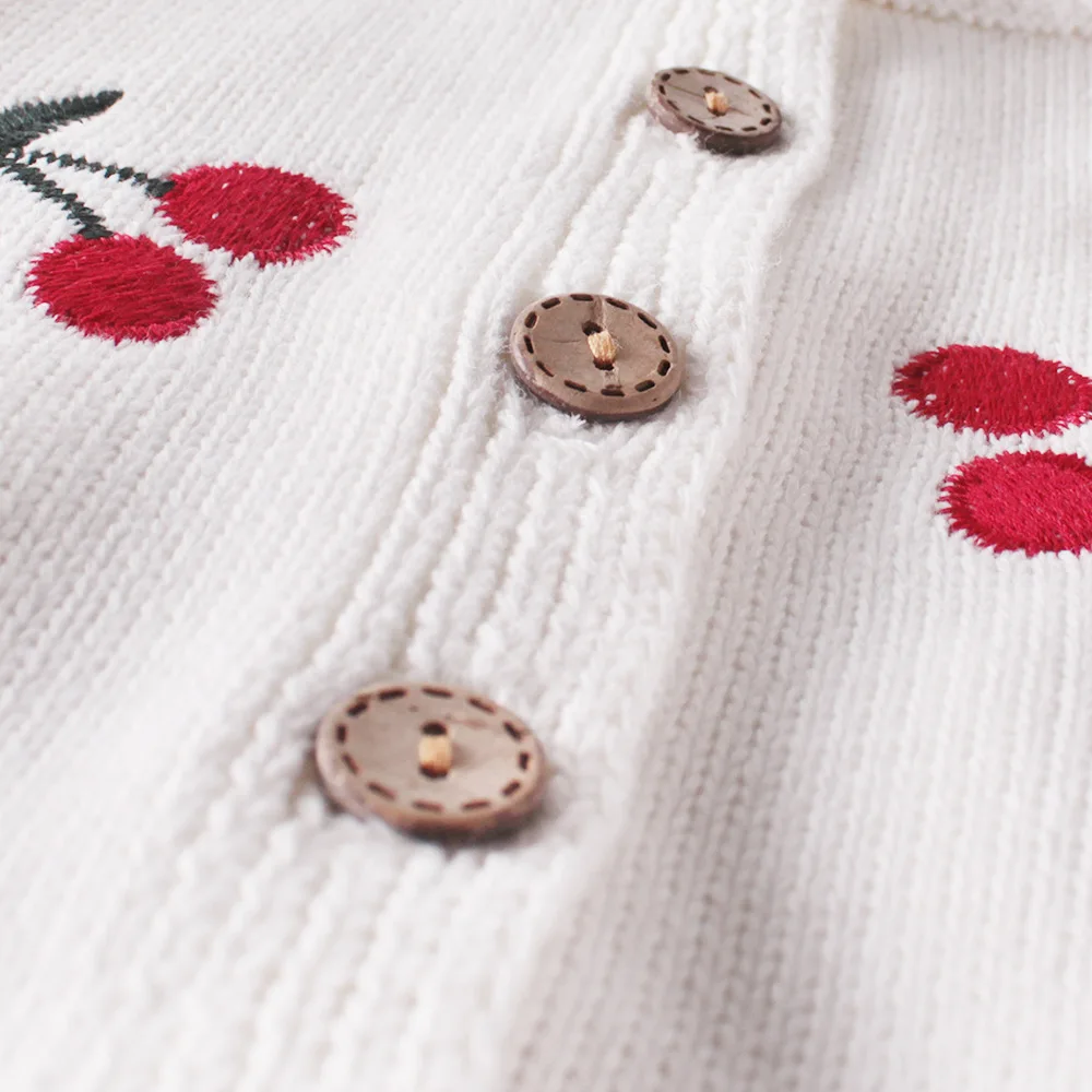 Ins Baby Girls Lovely Cherry Embroidered Knitted Rompers Cardigans Outfits 2pcs Sets Spring Autumn Cute Toddler Baby Clothes
Ins Baby Girls Lovely Cherry Embroidered Knitted Rompers Cardigans Outfits 2pcs Sets Spring Autumn Cute Toddler Baby Clothes