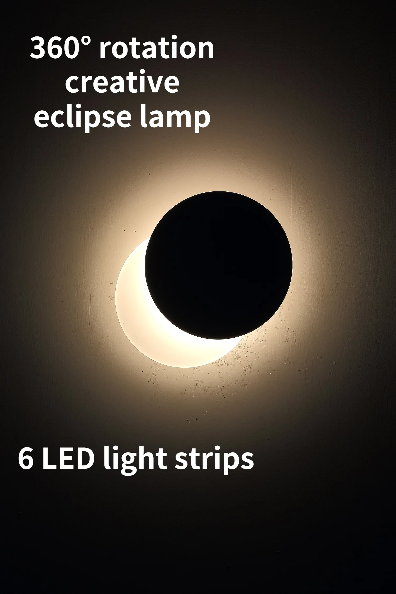 Nordic simple modern interior wall light LED bedroom decorative wall light creative solar eclipse revolving corridor wall light
Nordic simple modern interior wall light LED bedroom decorative wall light creative solar eclipse revolving corridor wall light