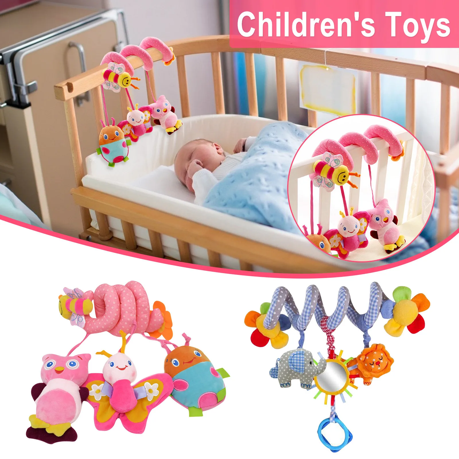 Soft Baby Toys Cute Activity Musical Spiral Crib Stroller Car Seat Travel Hanging Animals Toys Baby Boys Girls Rattles Bed Bell
Soft Baby Toys Cute Activity Musical Spiral Crib Stroller Car Seat Travel Hanging Animals Toys Baby Boys Girls Rattles Bed Bell