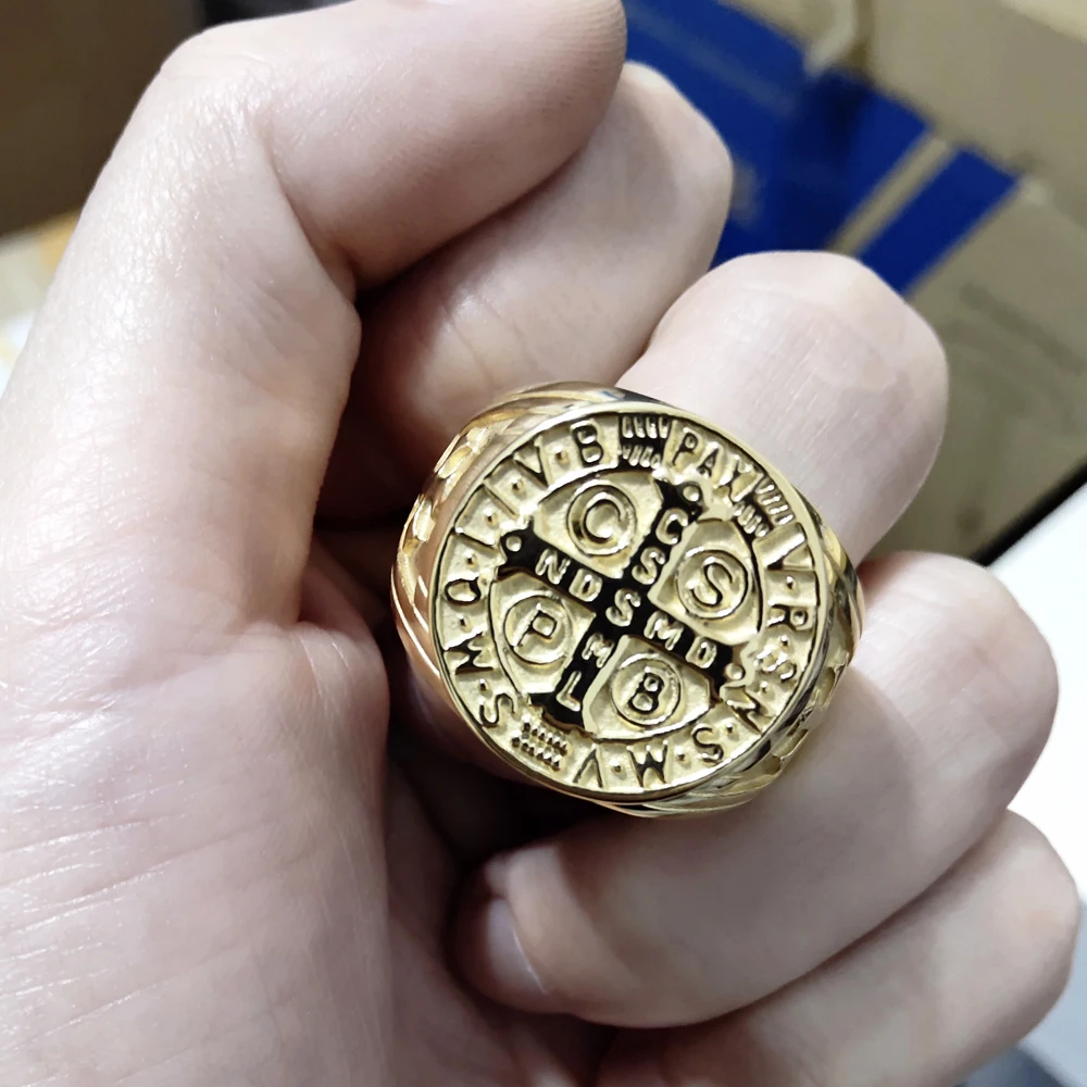 Jerusalem Cross Ring Stainless Steel Crusaders Religious Male Jesus Christ Medieval Knight Templar Military Middle Age for Men
Jerusalem Cross Ring Stainless Steel Crusaders Religious Male Jesus Christ Medieval Knight Templar Military Middle Age for Men